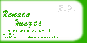 renato huszti business card