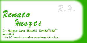 renato huszti business card